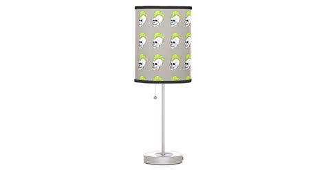 Hip Punk Rock Green Mohawk Skull Table Lamp Zazzle