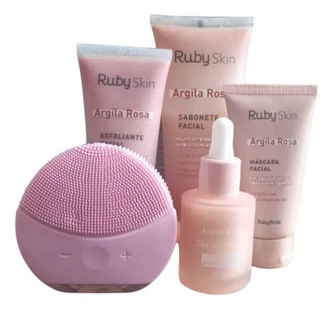 Kit Facial Ruby Skin Argila Rosa Ruby Rose Esponja Forever Frete grátis