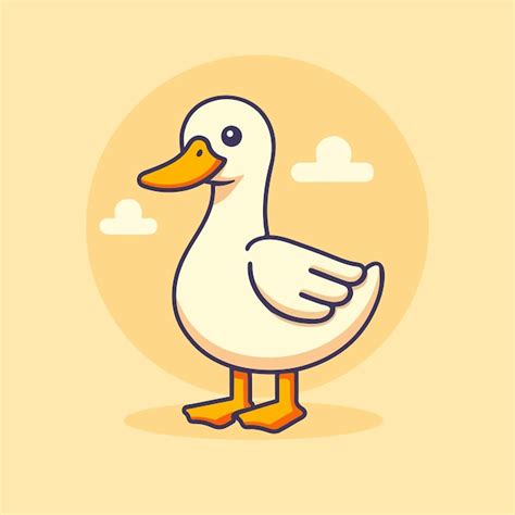 El Peque O Pato Feliz De Dibujos Animados De Dise O Plano Ilustraci N