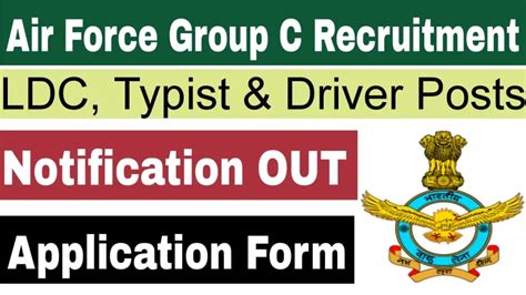 Air Force Group C Recruitment Notification Out For Ldc Typist