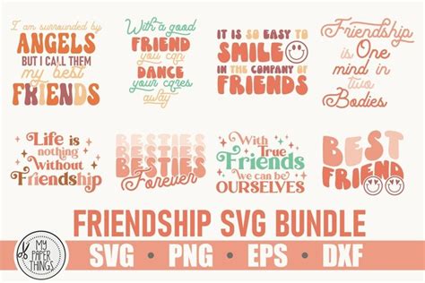 Best Friends SVG Bundle Funny Friendship Quotes Cut Files