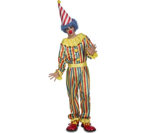 Costume Da Clown Rigato Per Un Uomo