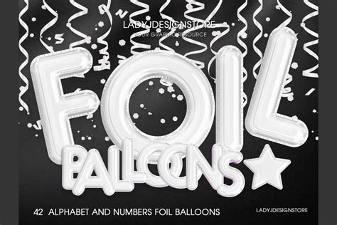 White Foil Balloon Alphabet Clip Art Transparent Ribbons