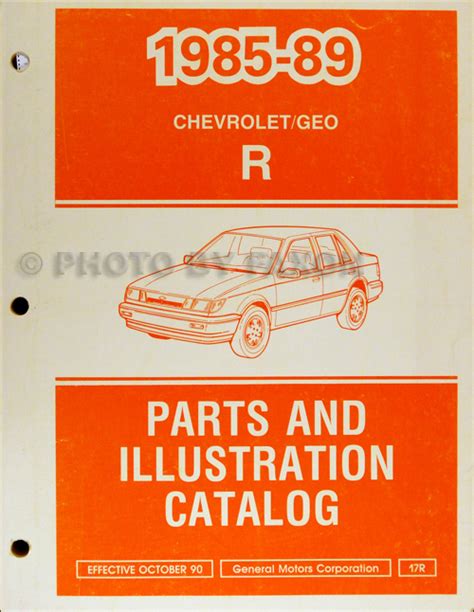 Chevrolet Geo Spectrum Parts Book Original