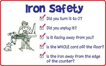 Iron Safety Poster or Sign by MsPowerPoint | Teachers Pay Teachers