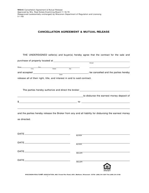 Cancellation Agreement Template