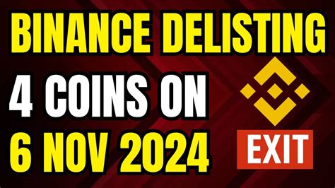 Binance Delisting Coins In November Coins To Be Delisted On