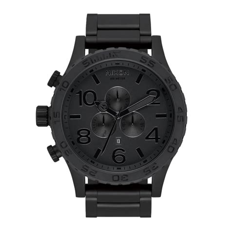 Nixon Chrono Men S Watch Matte Black Mm Ebay