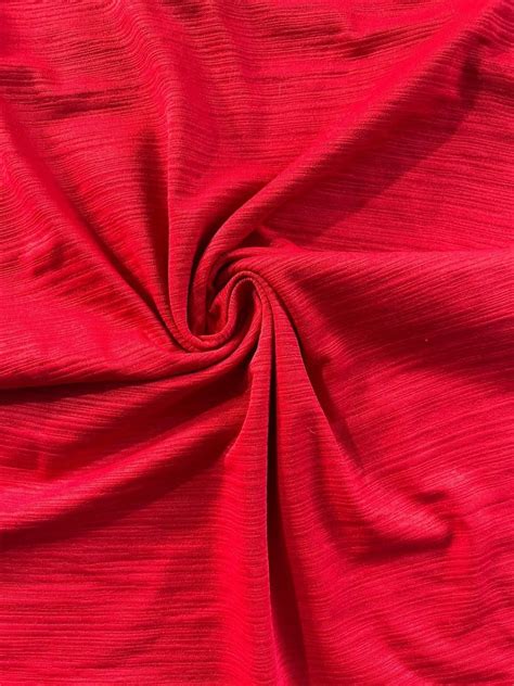 Plain Solids Red Polyester Knitted Fabric At Rs 120 Meter In Bhiwandi