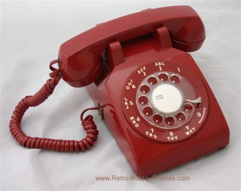 Red Rotary Dial Telephone Western Electric