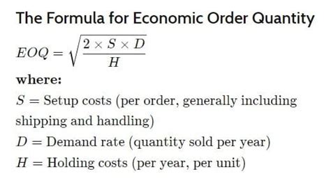 Economic Order Quantity Eoq Dalam Manajemen Persediaan