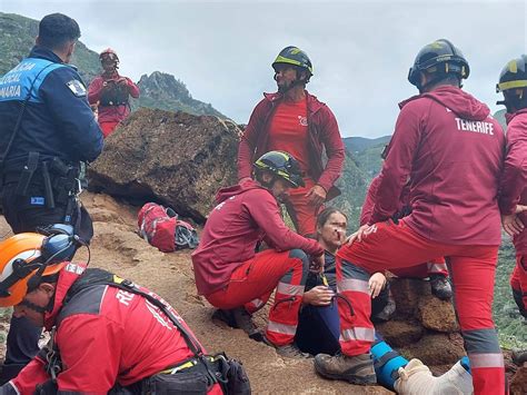 Rescatan a una senderista herida tras sufrir una caída en Tenerife