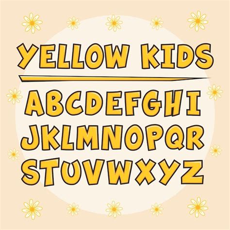 Yellow Alphabet Letters Printable