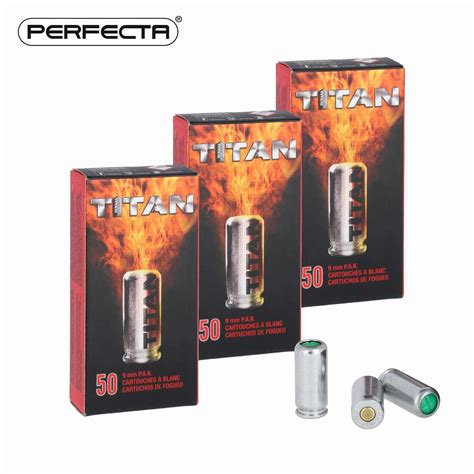 Perfecta Titan Platzpatronen 9 Mm P A K 50 Schuss P18