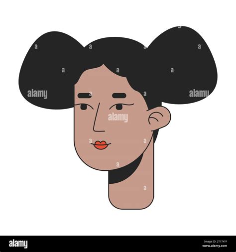 Two Buns Black Girl Stock Vector Images Alamy