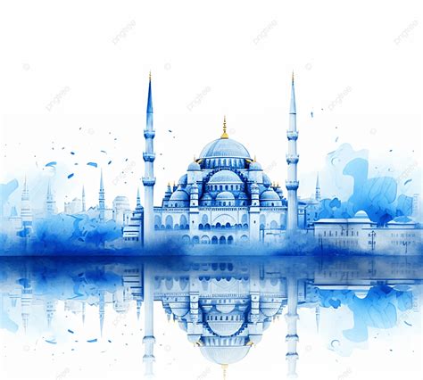 Watercolor Beautiful Painted Islamic Mosque Background Islamic Mosque