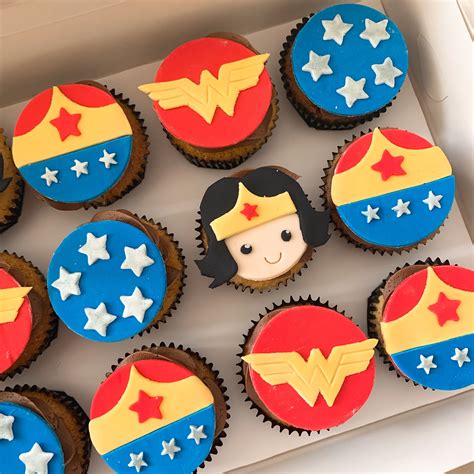 Wonder Woman Cupcakes Wonder Woman Birthday Wonder Woman Cake