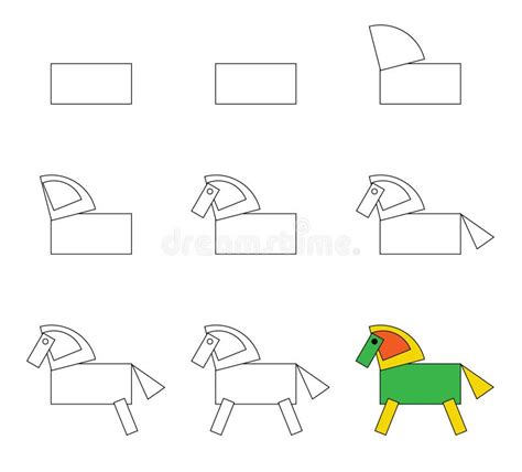 How To Draw A Simple Cartoon Horse