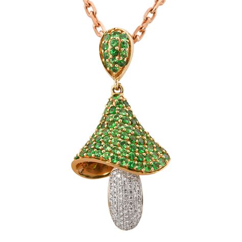 Tsavorite Cocktail Pendant In Karat Yellow Gold For Sale At Stdibs