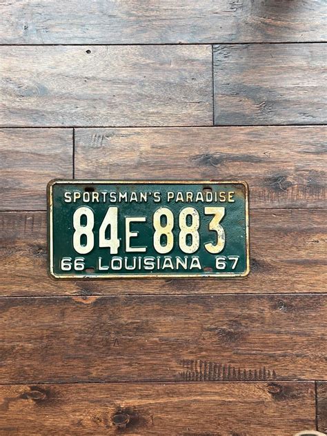 License Plate Louisiana 1966 1967 Vintage Louisiana License - Etsy