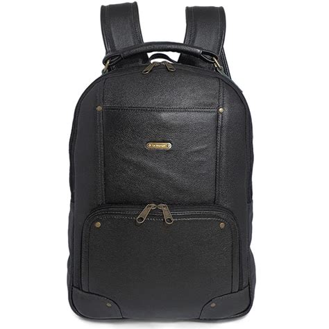 Mochila Executiva Masculina Grande De Couro Para Notebook No Shoptime