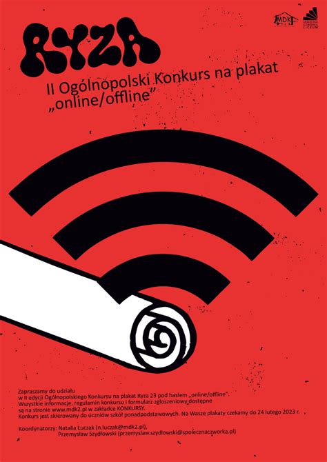 Ii Og Lnopolski Konkurs Na Plakat Ryza Pod Has Em Online Offline