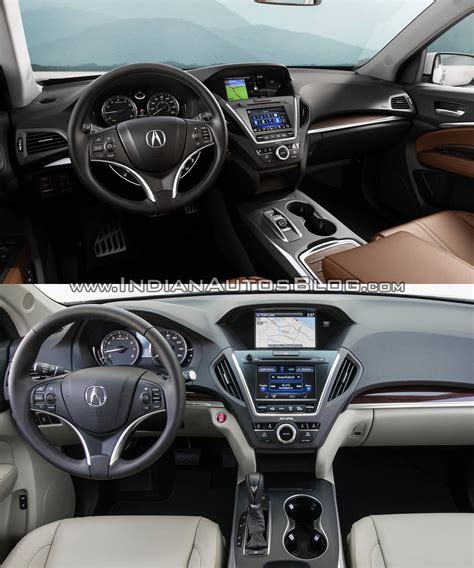 2017 Acura MDX vs. old Acura MDX interior dashboard