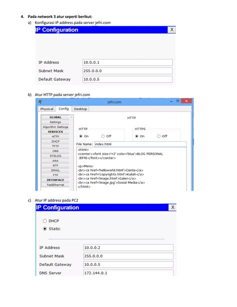 Uts Praktikum Jarkom Static Routing Web Server Dns Server Pdf