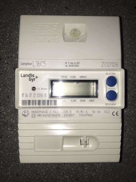 Compteur electrique Monophasé Landis Gyr Index 000000 Consommation eBay