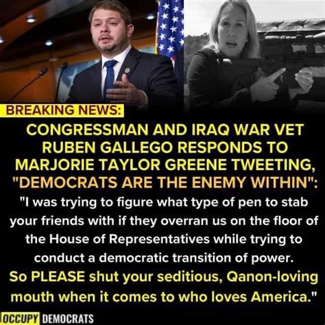 BREAKING NEWS: CONGRESSMAN AND IRAQ WAR VET RUBEN GALLEGO RESPONDS TO ...