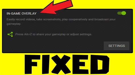 How To Fix Geforce Experience In Game Overlay Not Working Youtube