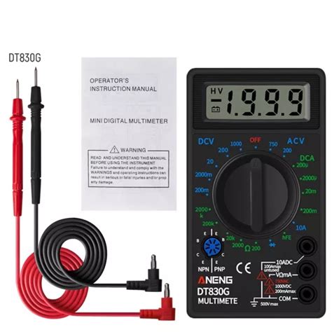 MULTIMÈTRE PORTABLE ÉCRAN LCD multimètre DT830G tension maximale 1000 V