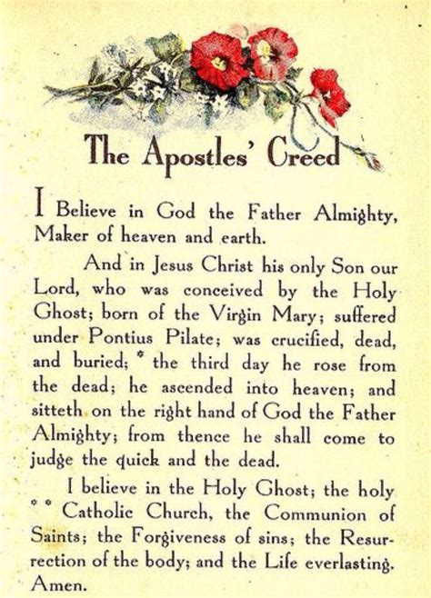 Apostles Creed and Prayer Scriptures