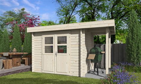 Cabane Marseille 5 appentis porte semi vitrée Ep 44mm 4 37m² int