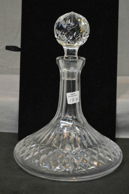 Signed Waterford Crystal Ships Decanter Lismore