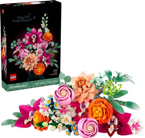 LEGO Botanicals Pretty Pink Flower Bouquet for Home Décor 10342 6526158 - Best Buy