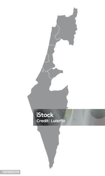 Israel Districts Map Stock Illustration - Download Image Now ...