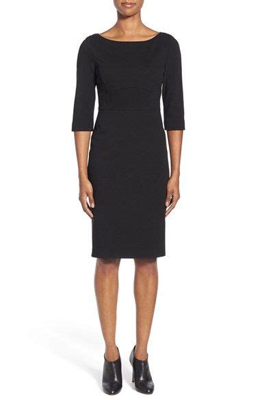 Classiques Entier® Italian Ponte Bateau Neck Sheath Dress Nordstrom