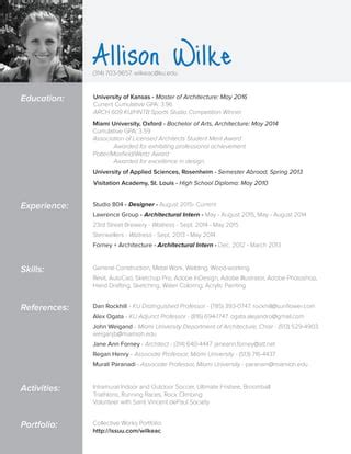 Resume Allison Wilke Pdf