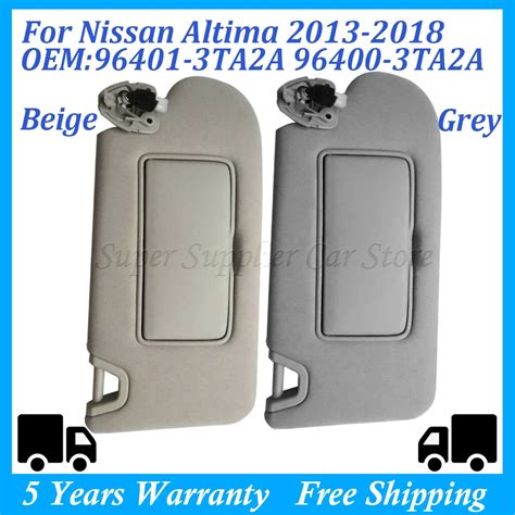 Grey Beige Left Right DriverPassenger Side Car Sun Visor For Nissan