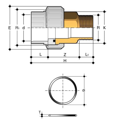 MyVink FIP PVC C Socket Union PN16 BIROC EPDM D 40 Mm X 1 1 4