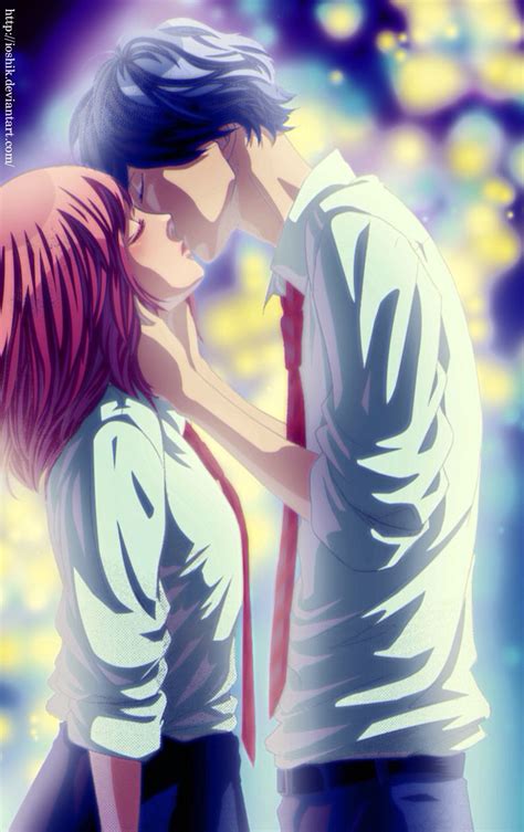 Kou And Futaba S First Kiss Ao Haru Ride Ao Haru Ride Kou Blue