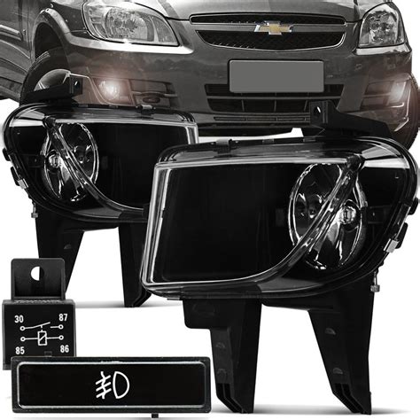 Kit Farol De Milha Celta Prisma 2012 2013 Gm Neblina Auxiliar Connect