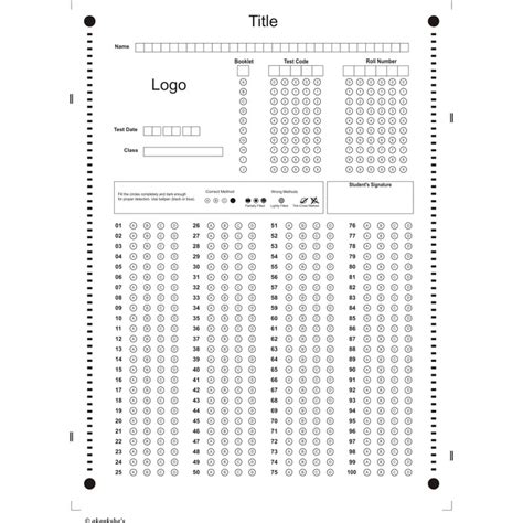 akankshas omr sheet black white  exam answer practice   gsm