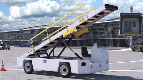 3d Airport Conveyor Belt Loader