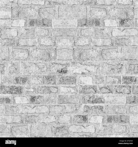 Seamless Texture White Brick Stone Tiling Clean For Background Pattern Rectangle Mosaic Tiles