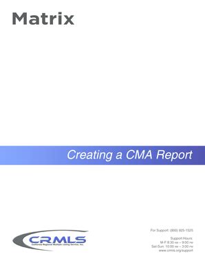 Fillable Online How To Create A Cma Report Crmls Fax Email Print