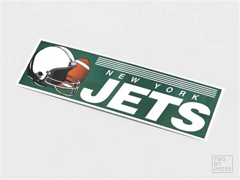 New York Jets Bumper Sticker Nfl Football Sticker Vintage Etsy