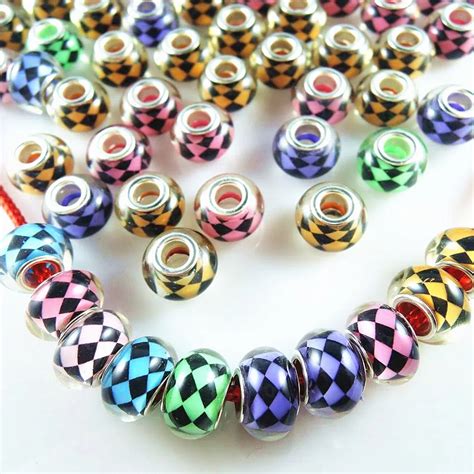 Perles rondes en acrylique lisse 10x14mm 30 pièces lot couleurs