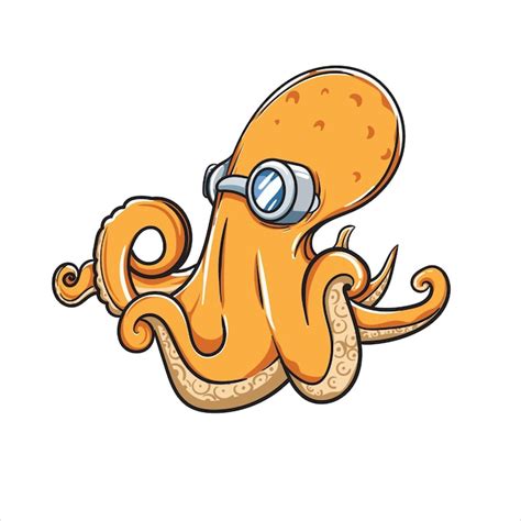 Premium Vector Octopus Mascot Character Design Logo